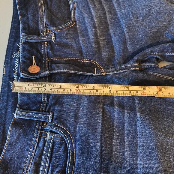 American Eagle Slim Boot Women's 10 Regular Stretch Blue Dark Wash - Picture 13 of 16